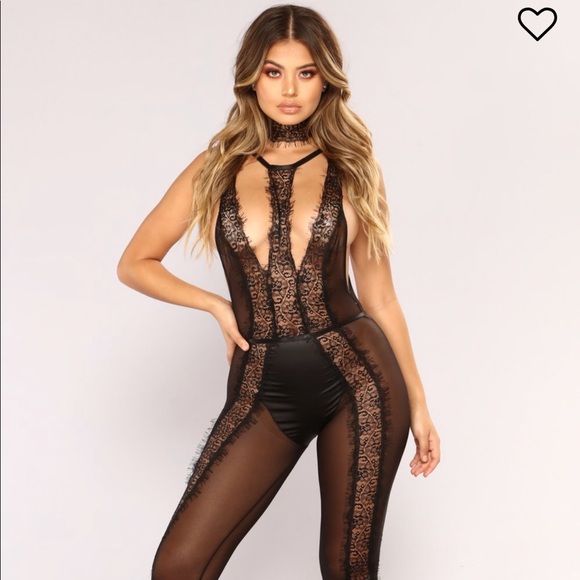Fashion Nova Intimates Sleepwear Little Bit Scandalous Lingerie Jumpsuit Poshmark